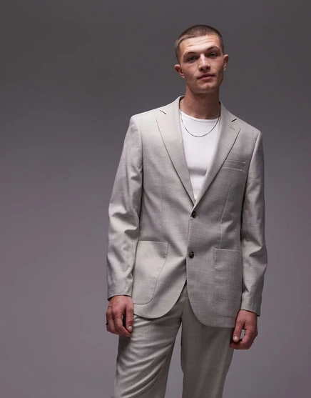 Мужской пиджак Topman Relaxed, песочный
