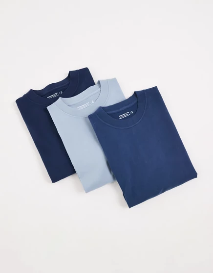 Мужские футболки Abercrombie & Fitch 3 шт., премиум, синие