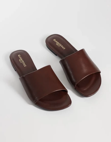 Женские сандалии Glamorous Wide Fit, шоколадные