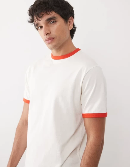 Мужская футболка Asos design regular fit, кремовая