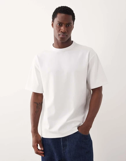 Расслабленная футболка breatheMAX heavyweight от ASOS DESIGN из белой хлопчатобумажной смеси white