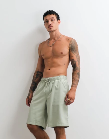 Мужские плавательные шорты ASOS Design удлиненные, шалфейные