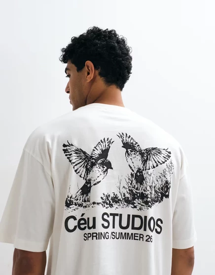 Мужская футболка ASOS Design оверсайз, кремовая