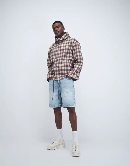 Мужские джинсовые шорты ASOS Design средней длины, светло-голубые