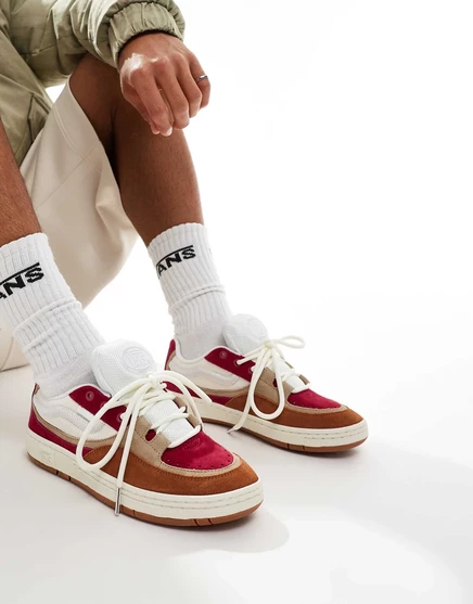 Кеды Vans Speed с розовыми деталями в белом цвете multi