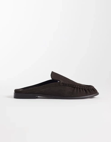 Женские лоферы-мюли ASOS Design Mystique, шоколадные