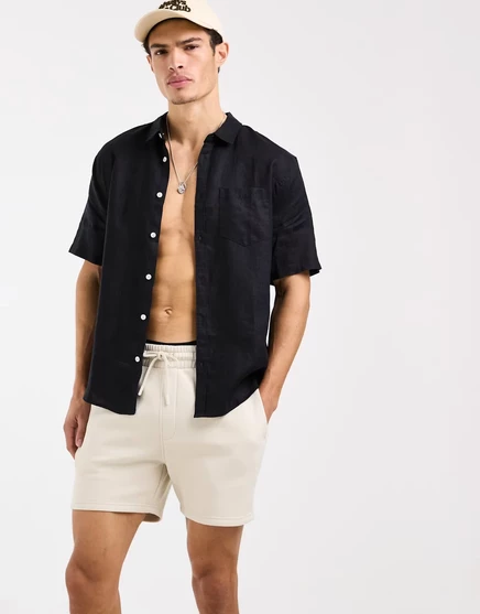 Облегающие трикотажные шорты ASOS DESIGN essentials для белоснежного дождливого дня