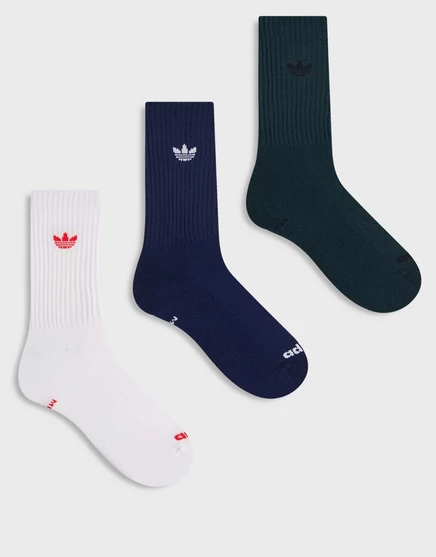 Мужские носки 3 пары adidas Originals Trefoil, разноцветные