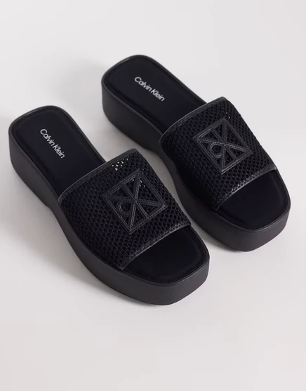 Женские сандалии Calvin Klein Jeans на платформе из сетки, черные