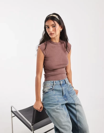 Женская футболка Free People Ever Had, коричневая