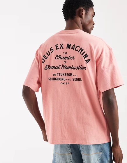 Мужская футболка Deus Ex Machina Seoul Sign, розовая