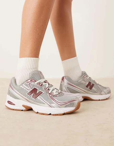 Унисекс кроссовки New Balance 740, серебристые и бордовые