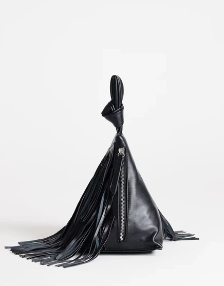 Женский клатч TopShop Jada мини с бахромой, черный