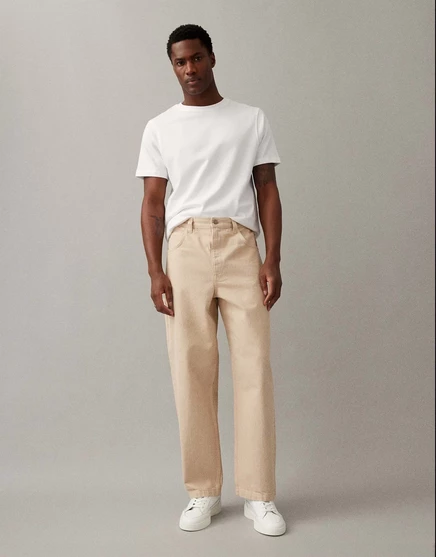Мужские джинсы ASOS Design свободного кроя, экрю