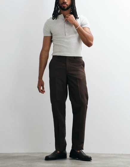 Брюки из льняной смеси Mango Ethereal slim fit коричневого цвета - часть комплекта brown