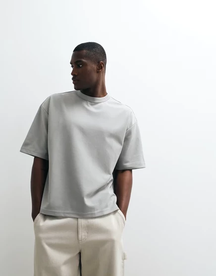Мужская футболка ASOS Design breatheMAX плотная оверсайз, серая