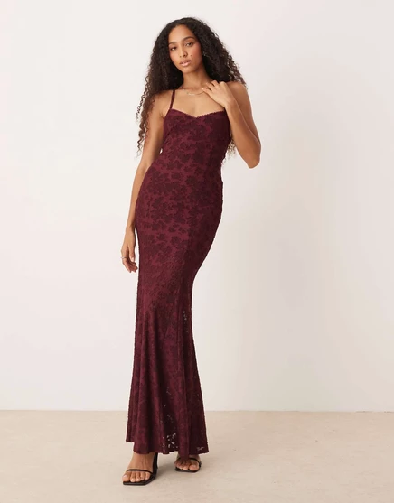  Платье макси без рукавов ASOS DESIGN цвета красного вина wine