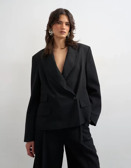 Женский пиджак TopShop с множеством карманов, черный
