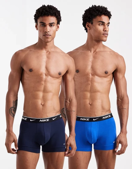 Боксерские трусы Nike Essential Cotton Stretch из 2-х упаковок синего цвета