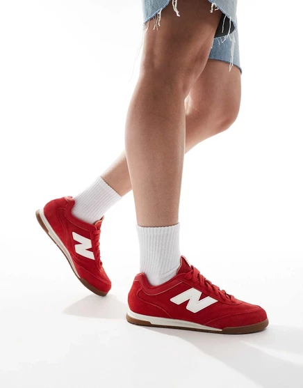 Красные кроссовки New Balance RC42 на белой резиновой подошве  red