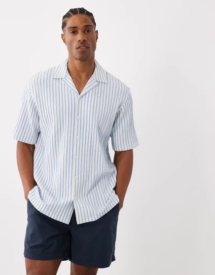 Мужская рубашка Jack & Jones Premium в полоску, голубая