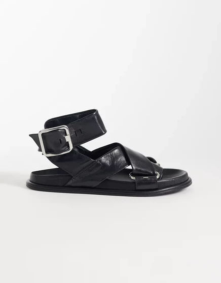 Женские сандалии ASOS Design Forrest кожаные, черные