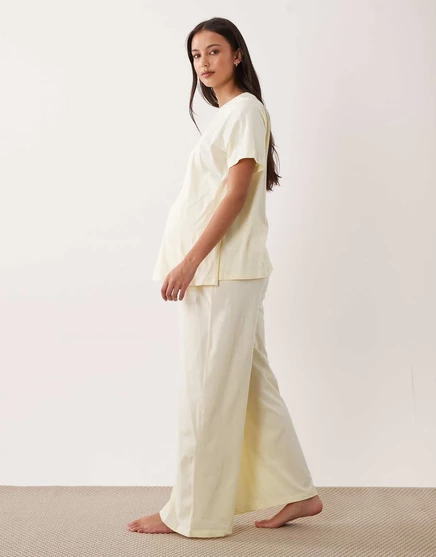Женские пижамные брюки Asos Maternity хлопок, кремовые