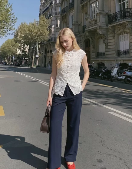 Женский кружевной топ Vero Moda, белый