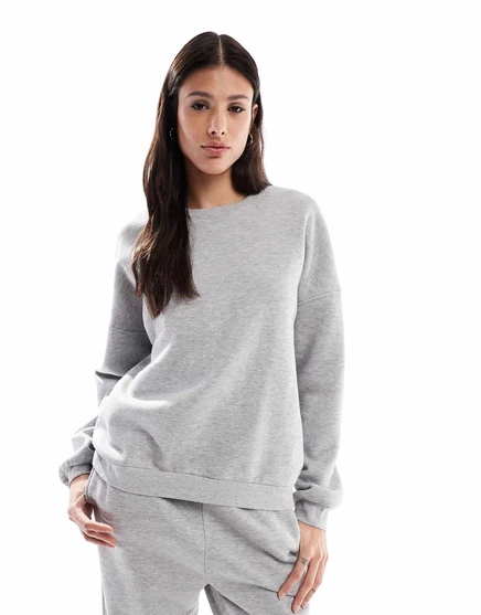 Толстовка Vero Moda Tall oversize светло-серого цвета - часть комплекта  light gray