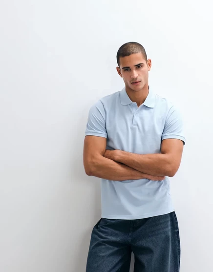 Мужское поло asos design essentials в пике, светло-серое