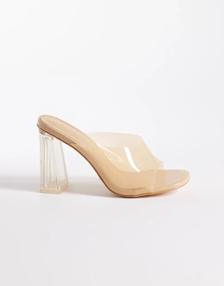 Женские мюли Public Desire Kyoto прозрачные, бежевые