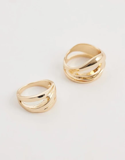 ДИЗАЙНЕРСКАЯ коллекция ASOS с абстрактными кольцами золотого оттенка gold