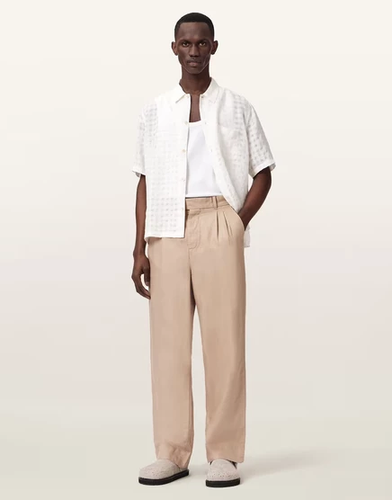 Брюки AllSaints Roland, сшитые на заказ в бежевом цвете beige