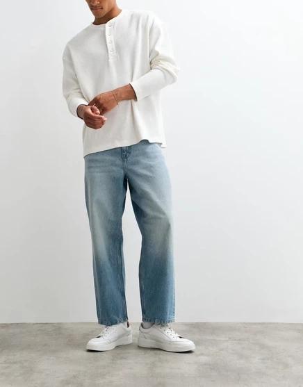 Мужские зауженные джинсы ASOS Design светлая стирка, голубые