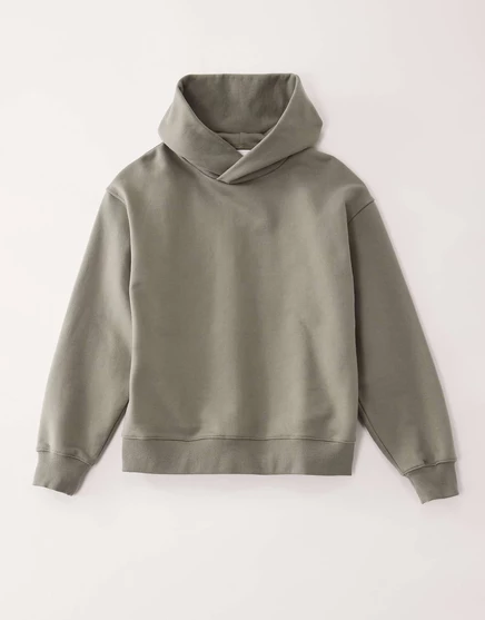 Фирменная толстовка ASOS COLLECTIVE AC-T-2572 с капюшоном в тяжелом весе бледно-хаки vetiver