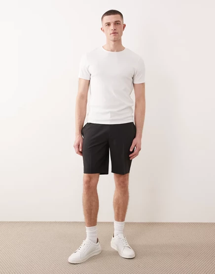 Мужские шорты ASOS Design Smart Comfort стрейч, антрацит