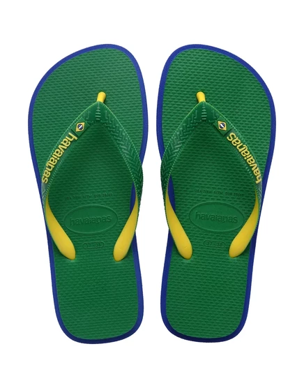 Унисекс вьетнамки havaianas brazil logo twist, зеленые