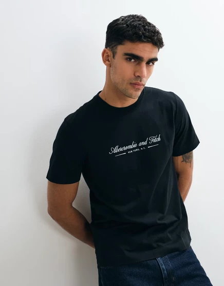 Мужская футболка Abercrombie & Fitch, черная