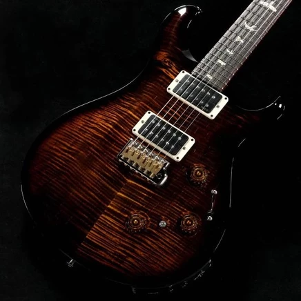 Электрогитара PRS Custom 24 Piezo, чёрно-золотой санбёрст
