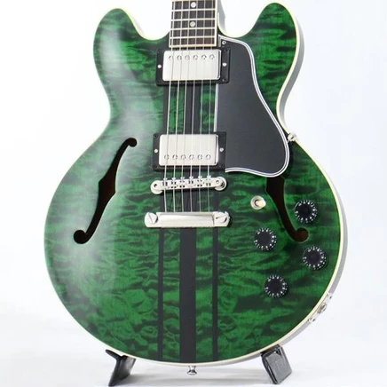 Полуакустика Gibson CS-336, зелёный тигровый узор