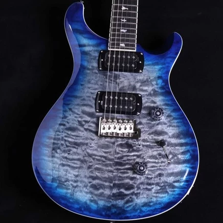 Электрогитара PRS SE Custom 24 Quilt, угольно-синий санбёрст