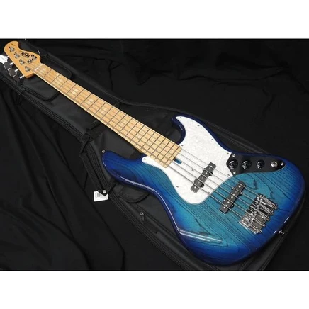 Fujigen FGN NJB100MBAHV SBB フジゲン ジャズベース タイプ シースルー ブルー バースト エレキベース 5弦ベース default