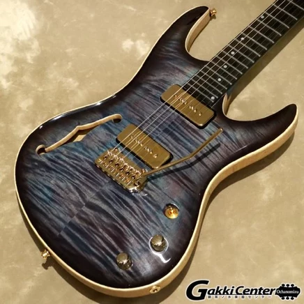 Полуакустическая гитара Valenti Nebula, фиолетово-синяя
