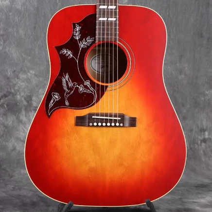 Леворукая акустика Gibson Hummingbird, вишневая