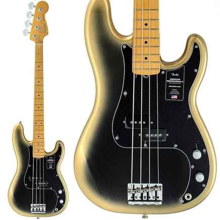 Электробас Fender American Professional II, Eclipse/клен
