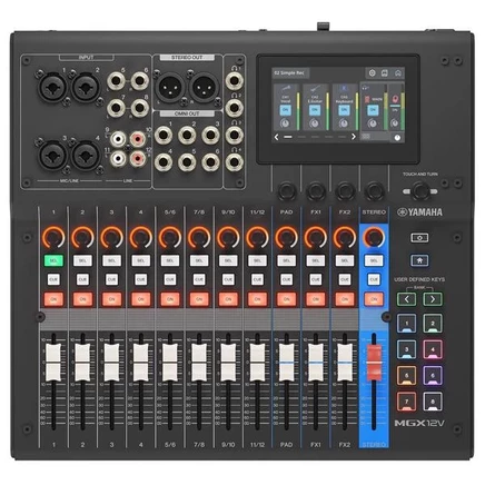 Цифровой микшерный пульт Yamaha MGX12V B, черный