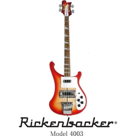 Электробас Rickenbacker Model 4003, красный санберст