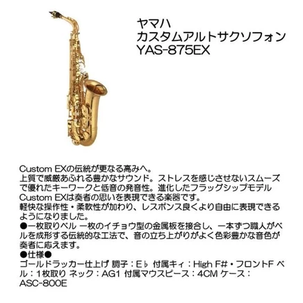Альт-саксофон Yamaha YAS-875EX, кастомный