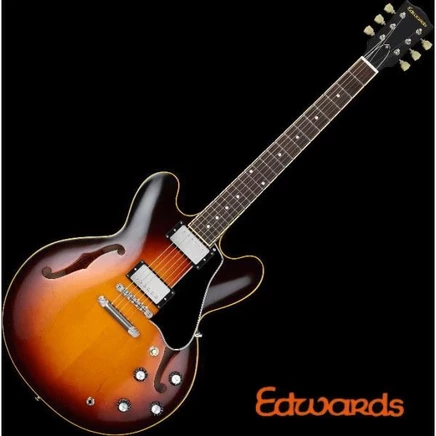 Полуакустическая гитара EDWARDS E-SA-STD, табачный санберст