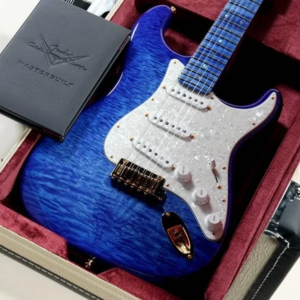 Электрогитара Fender Stratocaster Master Built 4A, транс-блю